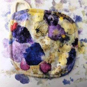 Cwtch Facecloth - Printing Pansies: Cornucopia #2