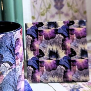 Versatile Ceramic Tile - Printing Pansies: Rya Amethyst #4