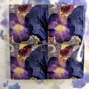 Versatile Ceramic Tile - Printing Pansies: Rya #1