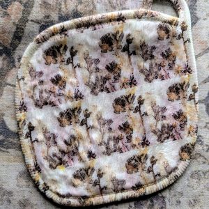 Cwtch Facecloth: Inky Ones; Geranium Ochre#1