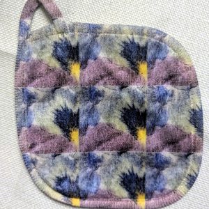 Cwtch Facecloth: Printing Pansies Rya Mauve #5