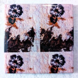 Versatile Tile / Coaster - Inky Ones; Black Geranium #1