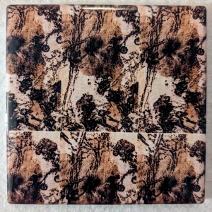 Versatile Tile / Coaster  - Inky One; Ochre Mesh#1