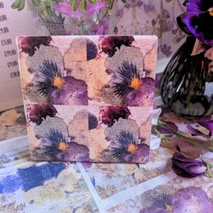 Versatile Tile / Coaster - Printing Pansies; Cornucopia #5