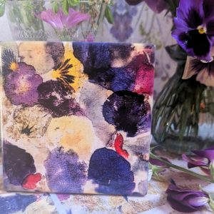 Versatile Tile / Coaster: Printing Pansies; Cornucopia#1