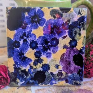 Versatile Ceramic Tile / Coaster: Blousy Ones; Kimono Floral #8