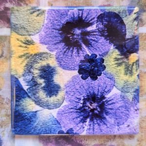 Versatile Ceramic Tile /coaster: Blousy Ones; Kimono Floral #7