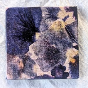 Versatile Tile / Coaster - Printing Pansies: Rya Cobalt#7
